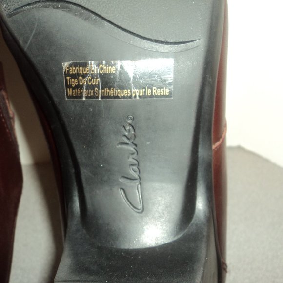 Clark's Womens Size 10M Brown Leather Shoes Slip On - Picture 9 of 11